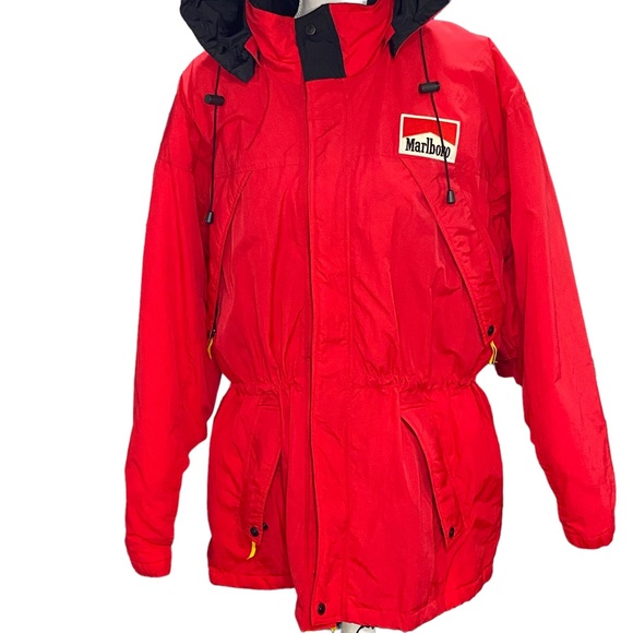 Marlboro Country Store Other - Authentic Marlboro Country Store Down Filled Coat Size XL Red w/Detachable Hood